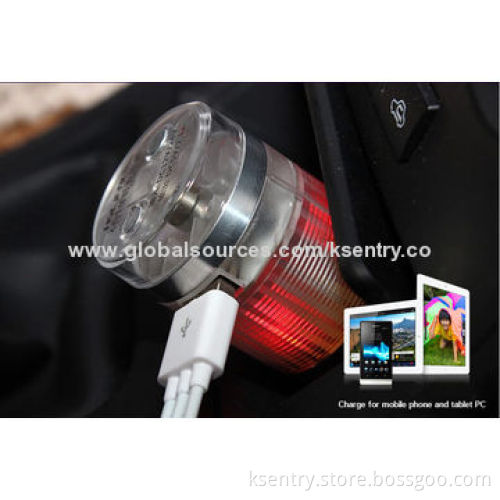 High-quality Car Charger with LED Emergency Lights and Safety Hammer
